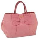 PRADA Hand Bag Nylon Pink Auth bs10274 - Prada