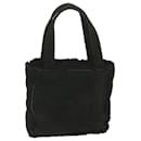 CHANEL Hand Bag Fur Black CC Auth bs10437 - Chanel