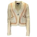 Just Cavalli Beige / Tan Perforated Leather Jacket - Autre Marque