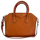Antigona Small Leather 2-Way Tote Brick Orange - Givenchy