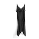 Vestido negro con paneles drapeados de Philosophy di Lorenzo Serafini