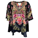 Camilla Black Multi Embellished Silk Blouse - Autre Marque