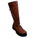 Henry Beguelin Brown Leather Stivale Boots - Autre Marque
