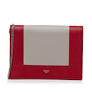Red Celine Frame Leather Wallet on Chain Crossbody Bag - Céline