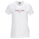 T-shirt da donna in cotone organico con logo metallizzato - Tommy Hilfiger