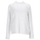 Tommy Hilfiger Damen-Pullover aus strukturierter Bio-Baumwolle in weißer Baumwolle