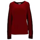 Tommy Hilfiger Damen-Woll-Kaschmir-Pullover aus roter Baumwolle
