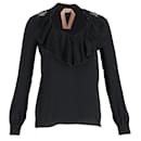 N21 Embellished Long Sleeve Blouse in Black Silk - Autre Marque