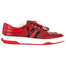 Gucci Ronnie Low-Top Sneakers in Red Leather