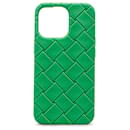 Bottega Veneta iPhone de silicona verde Intrecciato 13 Pro Case