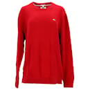 Tommy Hilifger Mens Tommy Classics Knitted Jumper in Red Cotton - Tommy Hilfiger