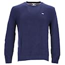 Tommy Hilifger Mens Tommy Classics Knitted Jumper in Navy Blue Cotton - Tommy Hilfiger