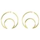 Regenerated Moon Earrings - Marine Serre - Brass - Gold