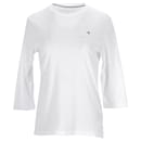 Camiseta feminina Heritage três quartos com gola redonda - Tommy Hilfiger
