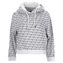 Tommy Hilfiger Womens Signature Print Hoody in Light Blue Cotton