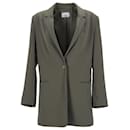 The Frankie Shop Blazer à simple boutonnage en polyester vert olive - Autre Marque