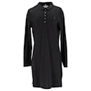 Tommy Hilfiger Womens Long Sleeve Polo Dress in Black Cotton