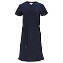 Tommy Hilfiger Womens Cotton Drawstring T Shirt Dress in Navy Blue Cotton