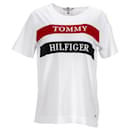 Camiseta feminina com espinhel de algodão orgânico - Tommy Hilfiger