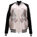 Stella McCartney Lorinda upperr-Embroidered Bomber Jacket in Pink Silk - Stella Mc Cartney