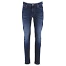 Jeans masculinos Tommy Hilfiger Scanton Skinny Fit em jeans de algodão azul escuro