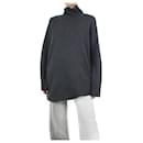 Dark grey longline cashmere jumper - One Size - Autre Marque
