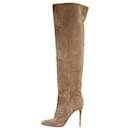 Brown suede knee-high boots - size EU 38.5 - Gianvito Rossi
