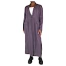 Purple silk shell coat - size UK 16 - Dries Van Noten