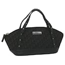 Christian Dior Trotter Bolso de mano de lona Negro Auth hk965