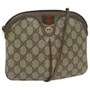 GUCCI GG Supreme Web Sherry Line Shoulder Bag PVC Leather Beige Red Auth yk9505 - Gucci