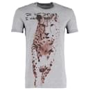 Dolce & Gabbana Cheetah Print T-Shirt in Grey Cotton