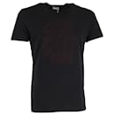 Christian Dior Rose-Print T-Shirt in Black Cotton
