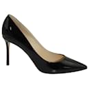 Jimmy Choo Romy 85 Pointed-toe pumps in black patent leather
