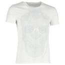 Alexander McQueen Skull Print T-Shirt in White Cotton - Alexander Mcqueen