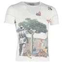 Saint Laurent Nature Print T-Shirt in White Cotton - Yves Saint Laurent