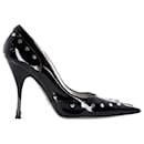 Dolce & Gabbana Sapatos com tachas em couro envernizado preto