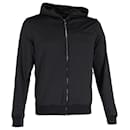 Prada Zipped Hooded Jacket in Black Polyester