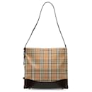 Burberry Brown Haymarket Check Shoulder Bag
