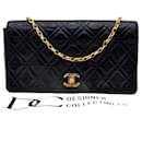 Chanel Rare Limited Edition Vintage Full Flap CC turn lock with 24K Gold Plated Bijoux Chain