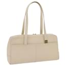 BURBERRY Shoulder Bag Leather Beige Auth bs10396 - Burberry