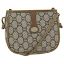 GUCCI GG Plus Supreme Bolsa de Ombro PVC Couro Bege Autenticação4329 - Gucci