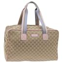GUCCI GG Canvas Sherry Line Boston Bag Beige Light Blue Pink 153240 Auth yk9531 - Gucci
