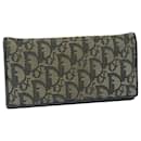 Christian Dior Trotter Canvas Long Wallet Navy Auth ac2496