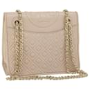 TORY BURCH Quilted Chain Shoulder Bag Leather Pink Auth am5282 - Tory Burch