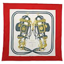 HERMES CARRE 90 BRIDES de GALA Scarf Silk Red Auth uy165 - Hermès