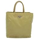 PRADA Hand Bag Nylon Beige Auth 60951 - Prada