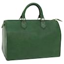 Louis Vuitton Epi Speedy 30 Bolsa de Mão Vintage Bornéu Verde M43004 Autenticação LV tb927