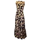 Erdem black / Gold Lurex Rose Filcoupe Ava Gown