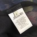 Robe plissée imprimée bleue à ceintures multiples Jason Wu