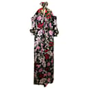 Erdem Anora Cold-Shoulder Gown in Floral Print Silk 